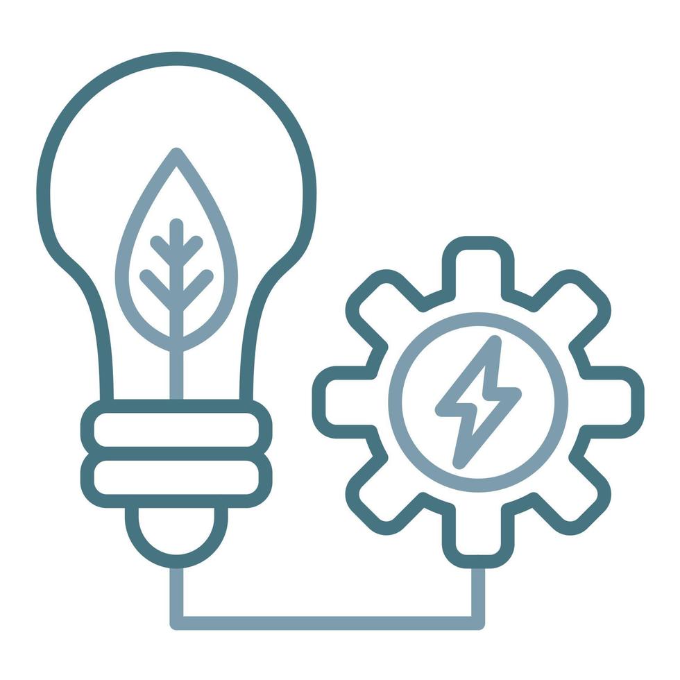 Green Energy Line Two Color Icon vector