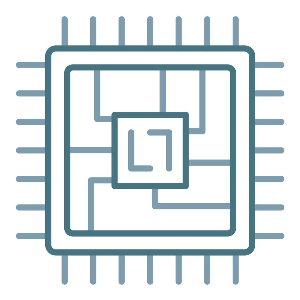 Microchip Line Two Color Icon vector