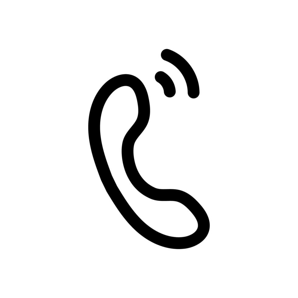 Handset simple vector icon