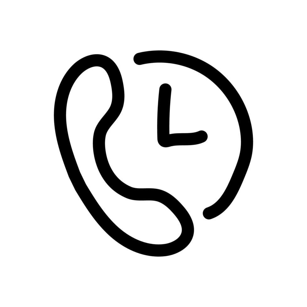 Handset simple vector icon