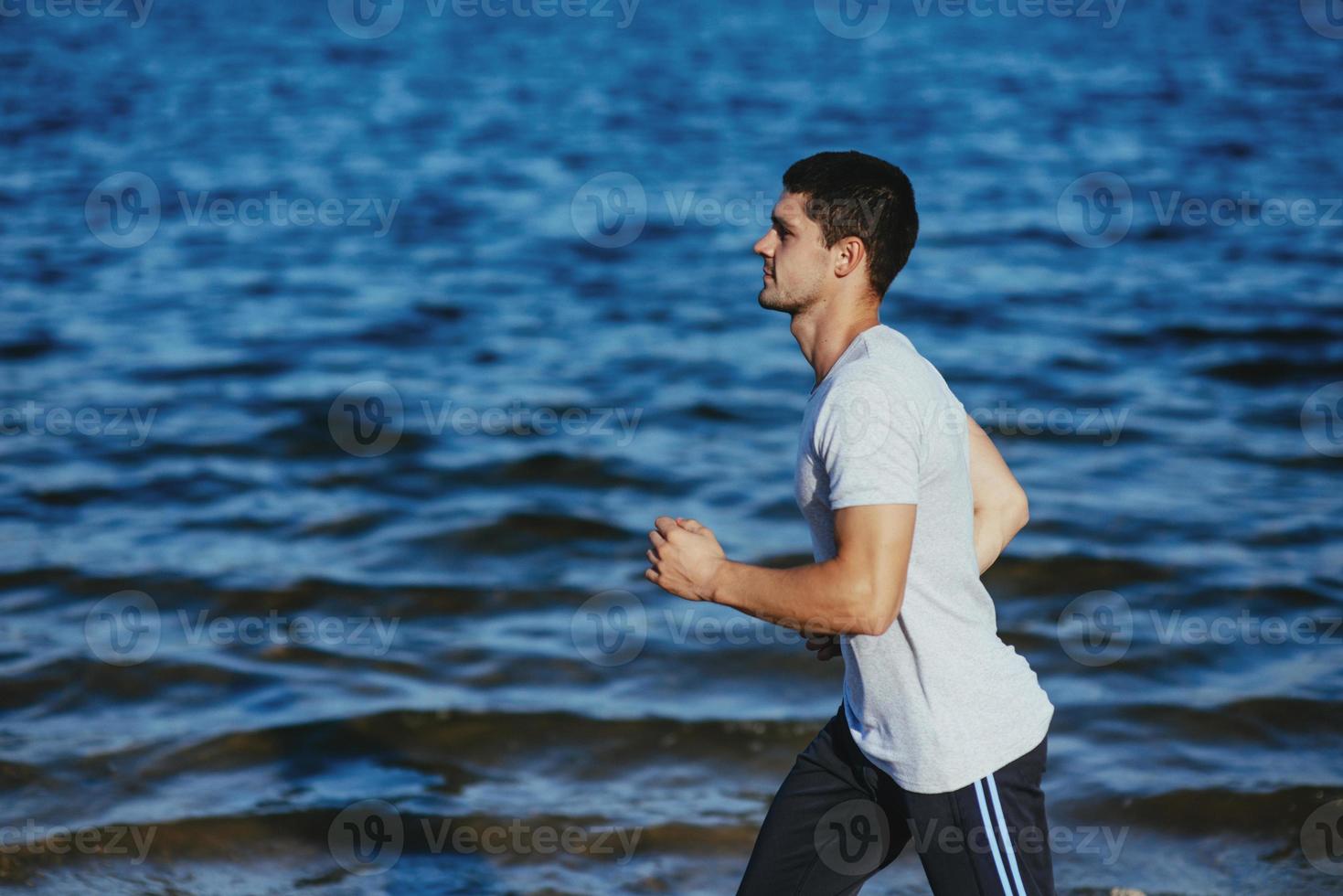 Strong attractive runner photo