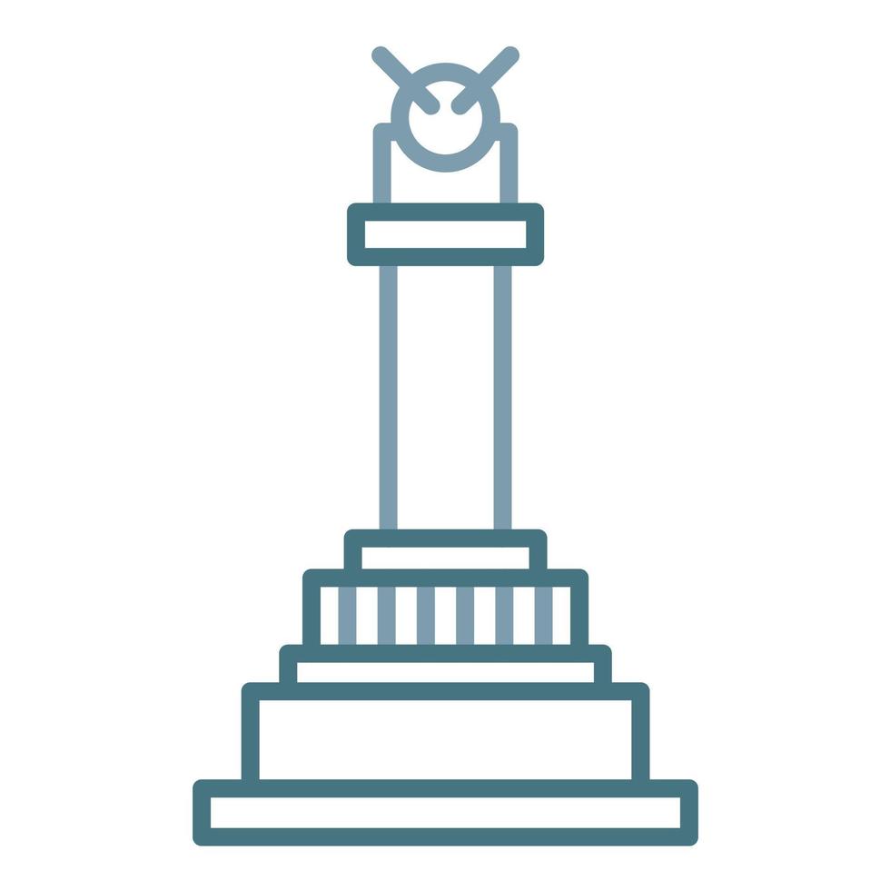 Victory Column Line Two Color Icon vector