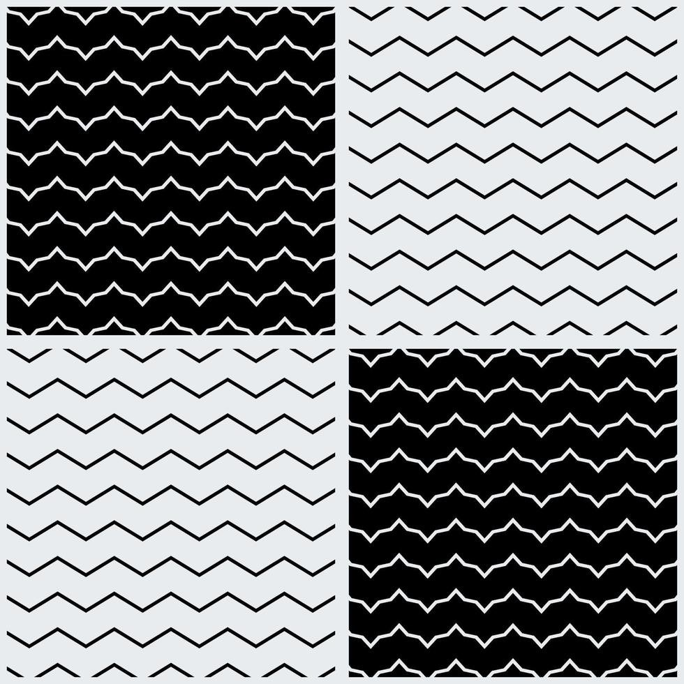 Line pattern. Wavy line in Square pattern with black and white colors vector