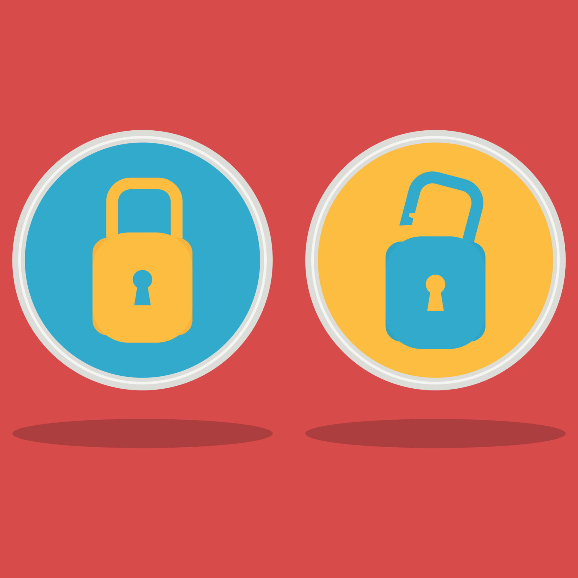 lock and unlock icon vector illustration 7029795 Vector Art at Vecteezy