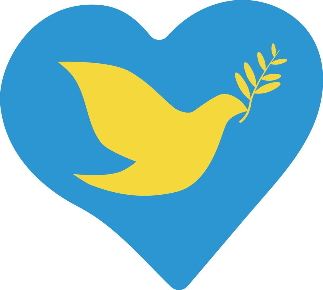 Symbol peace bird pray for peace bird Ukraine stop war vector