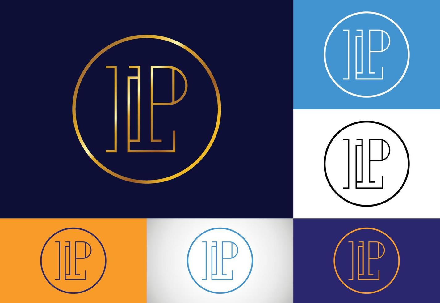 Initial Monogram Letter L P Logo Design Vector. Graphic Alphabet Symbol For Corporate Business vector