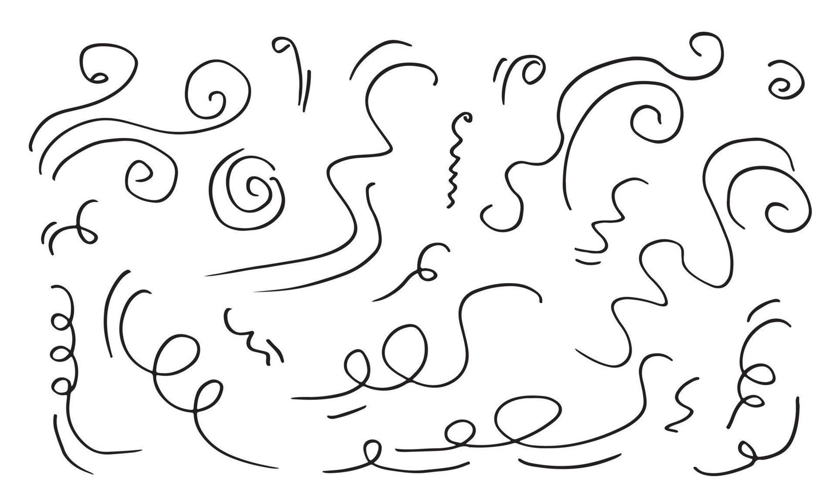 doodle wind illustration vector handrawn style isolated on white background.