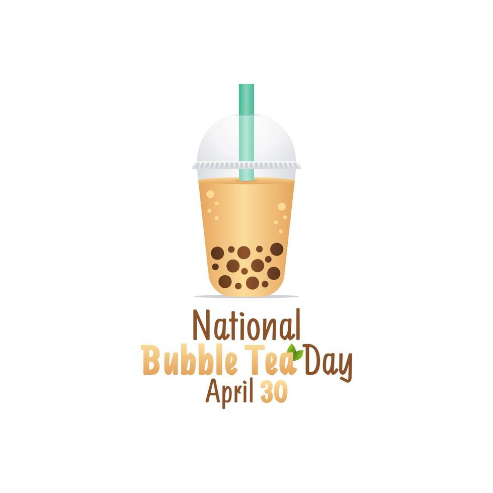vector graphic of bubble tea day good for national bubble tea day
