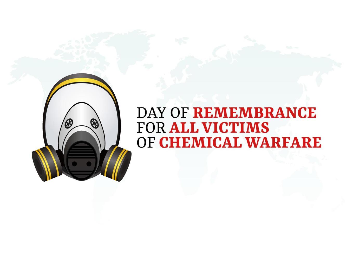 vector graphic of day of Remembrance for all Victims of Chemical Warfare celebration. flat