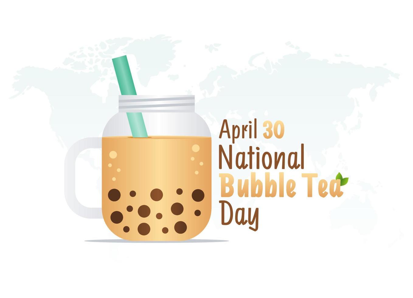 vector graphic of bubble tea day good for national bubble tea day