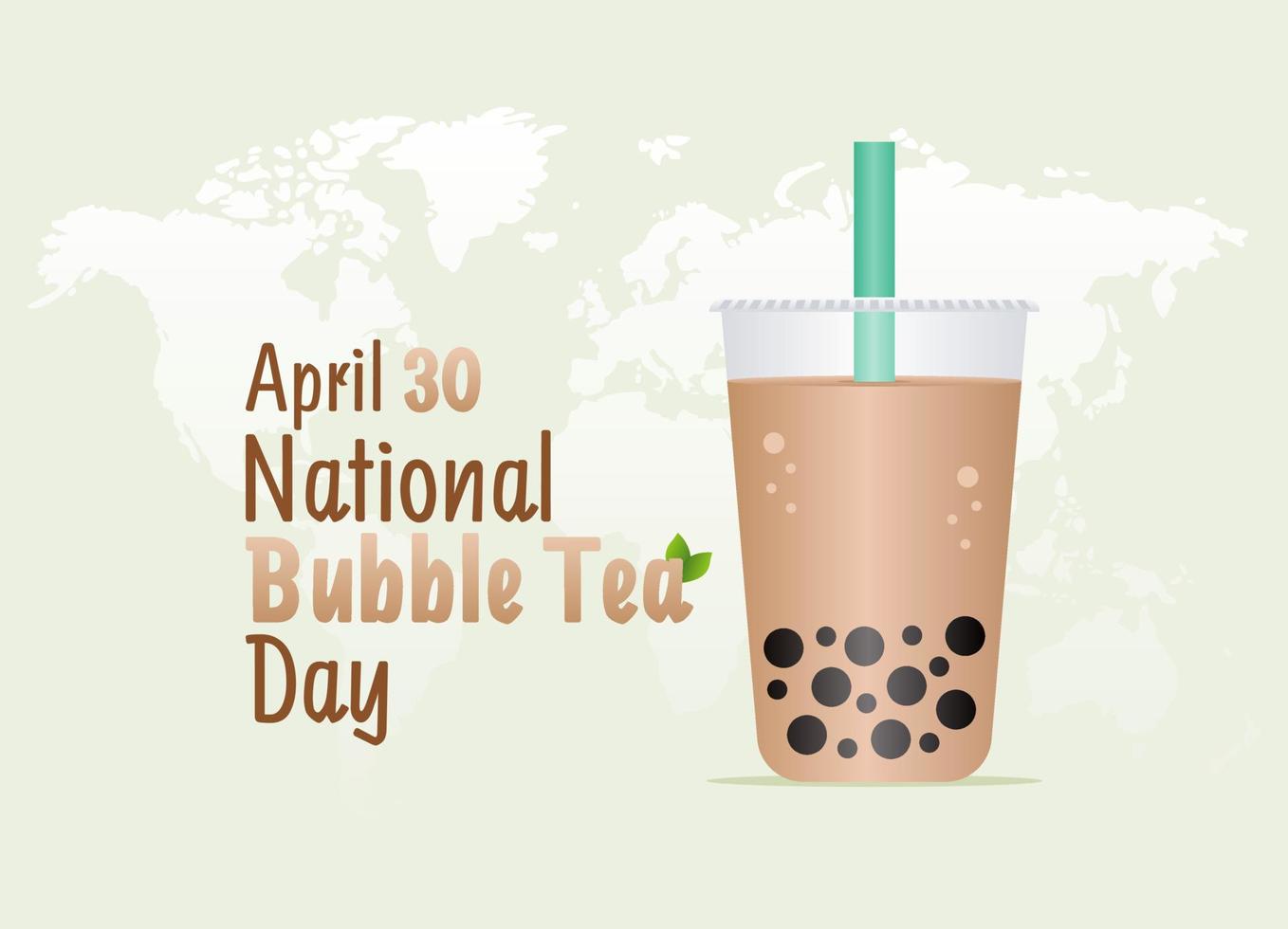 vector graphic of bubble tea day good for national bubble tea day