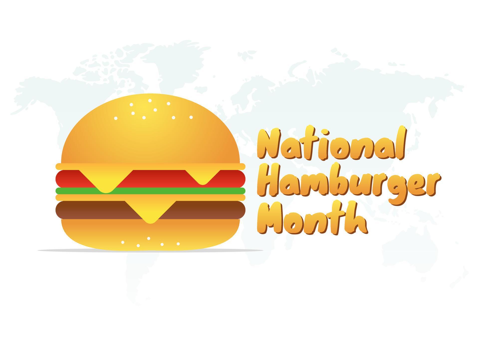 vector graphic of national hamburger month good for national hamburger
