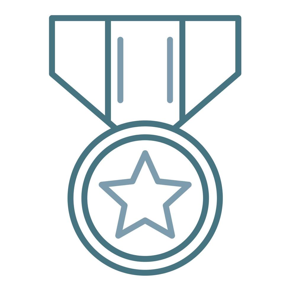 Army Medal Line Two Color Icon vector