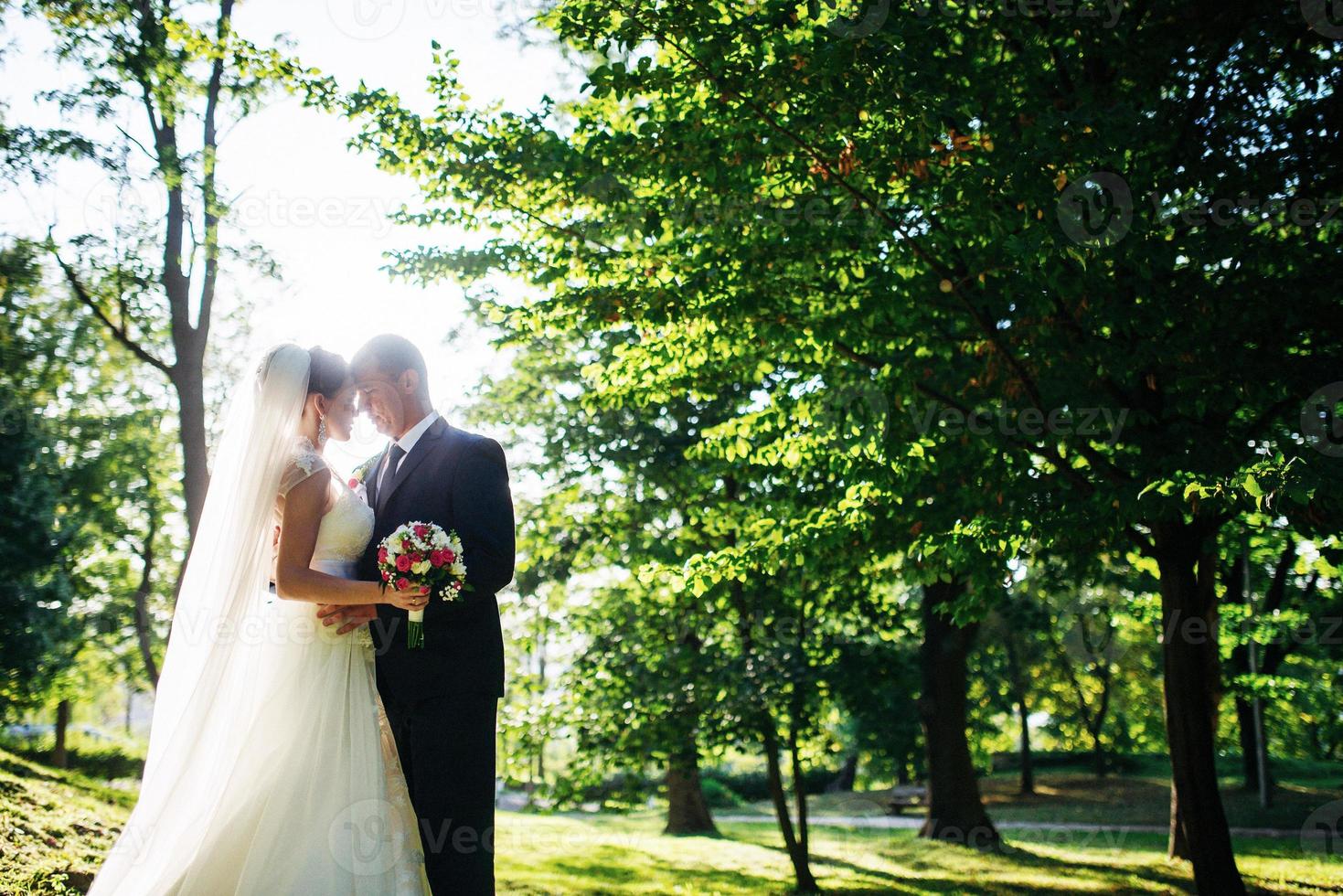 Portrait of wedding couple photo