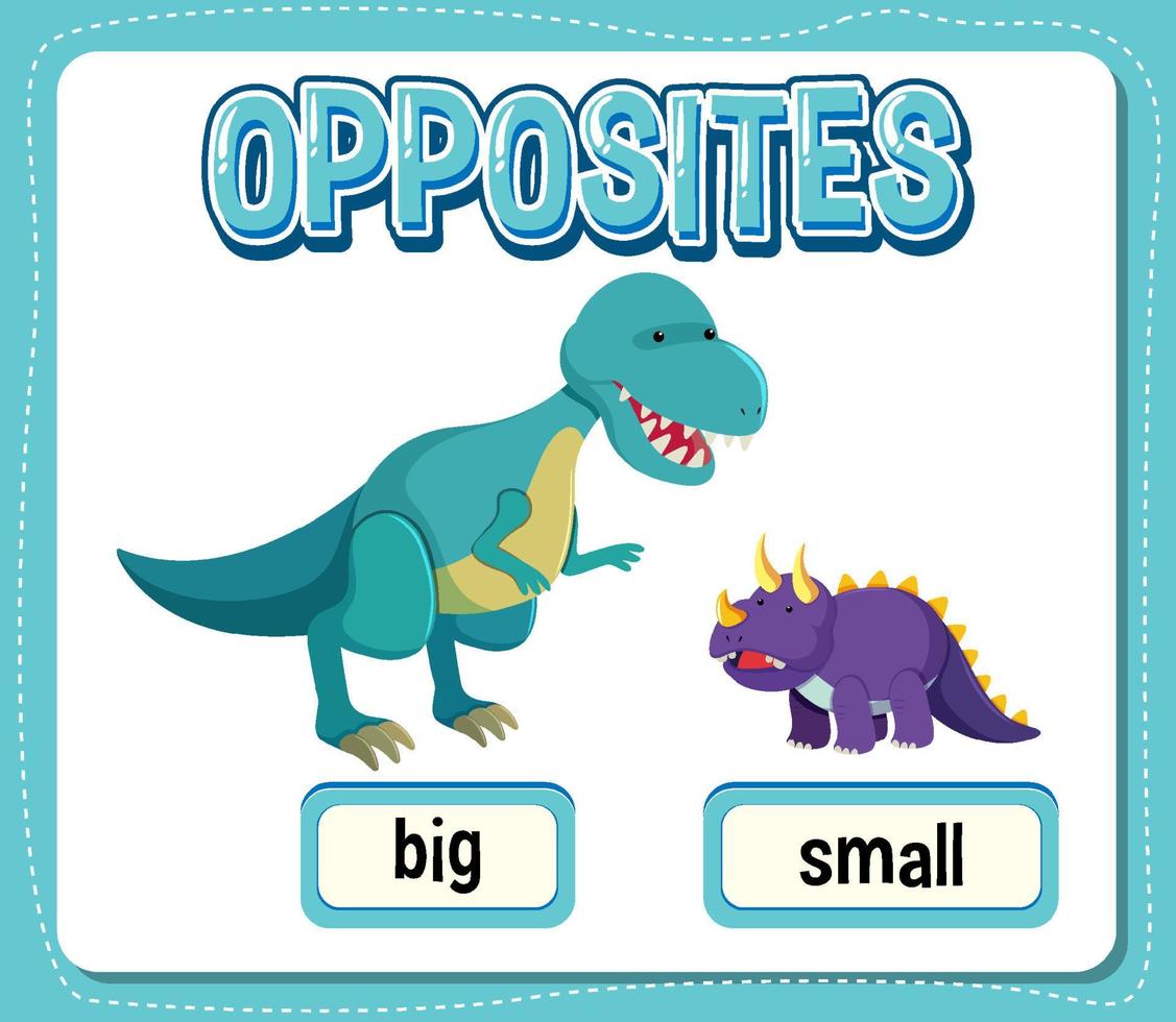 Opposite words for big and small vector