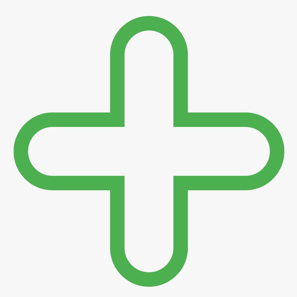 health care symbol green outline icon logo illustration. Suitable for health and medical article vector