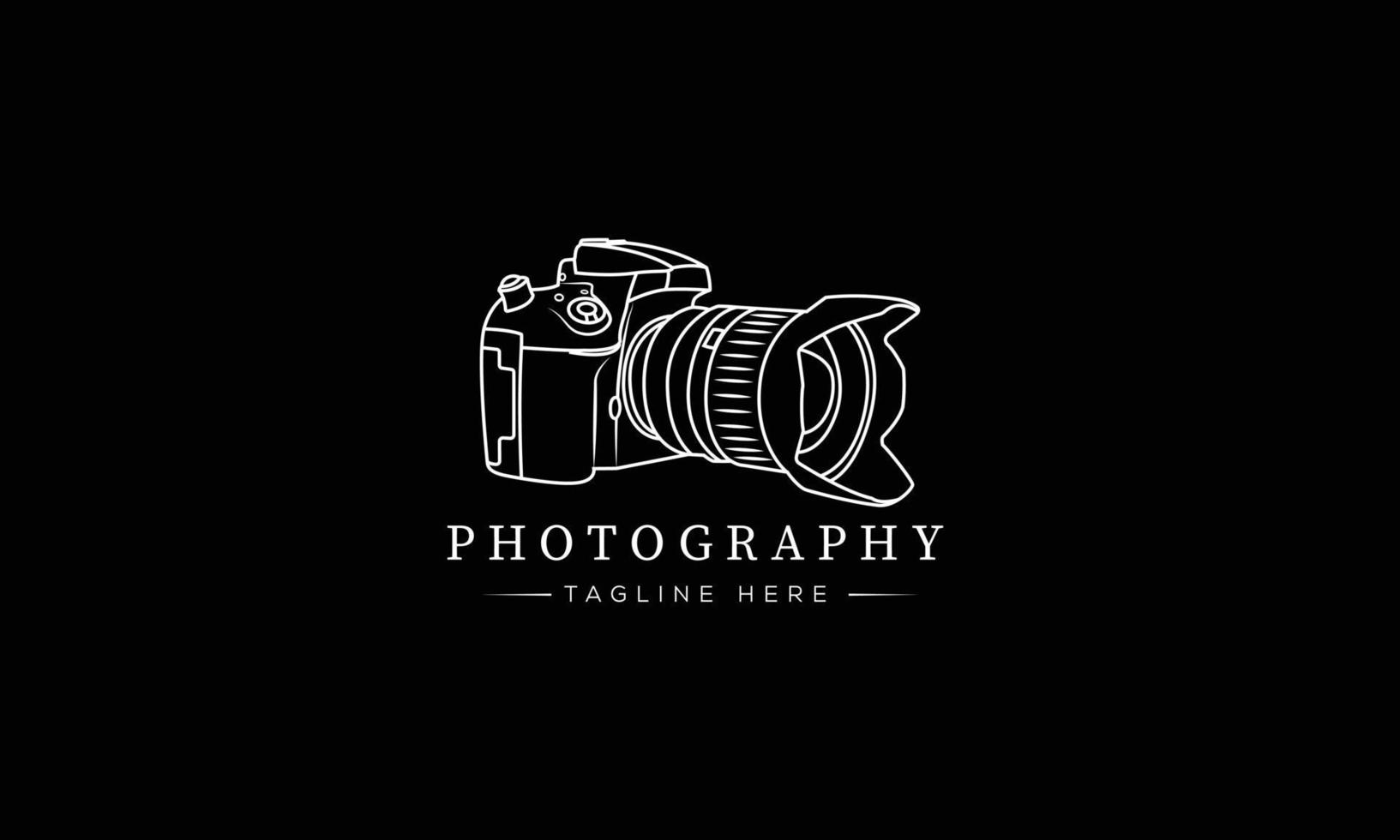 Photo camera line icon, outline vector logo illustration, linear pictogram isolated on white background