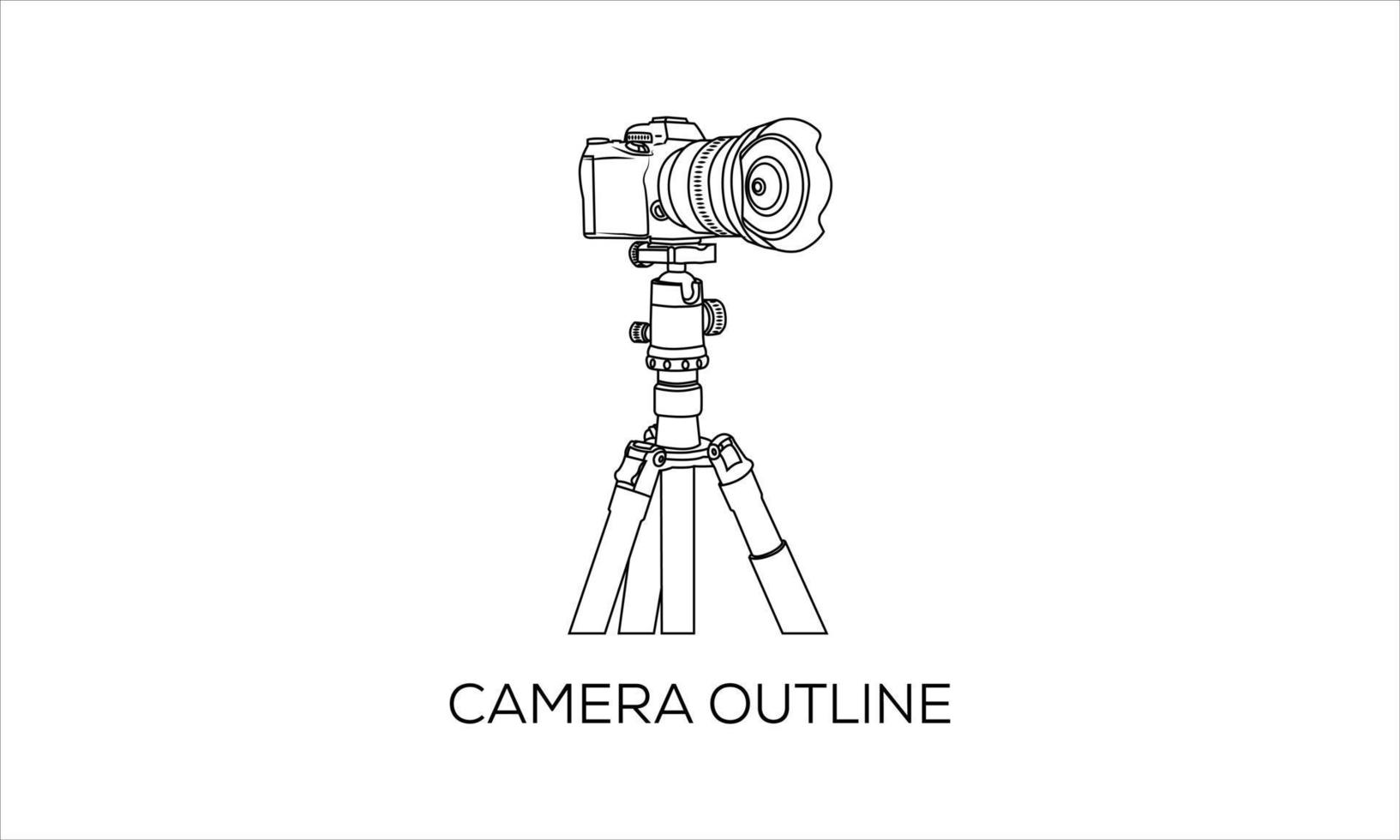 Photo camera line icon, outline vector logo illustration, linear pictogram isolated on white background