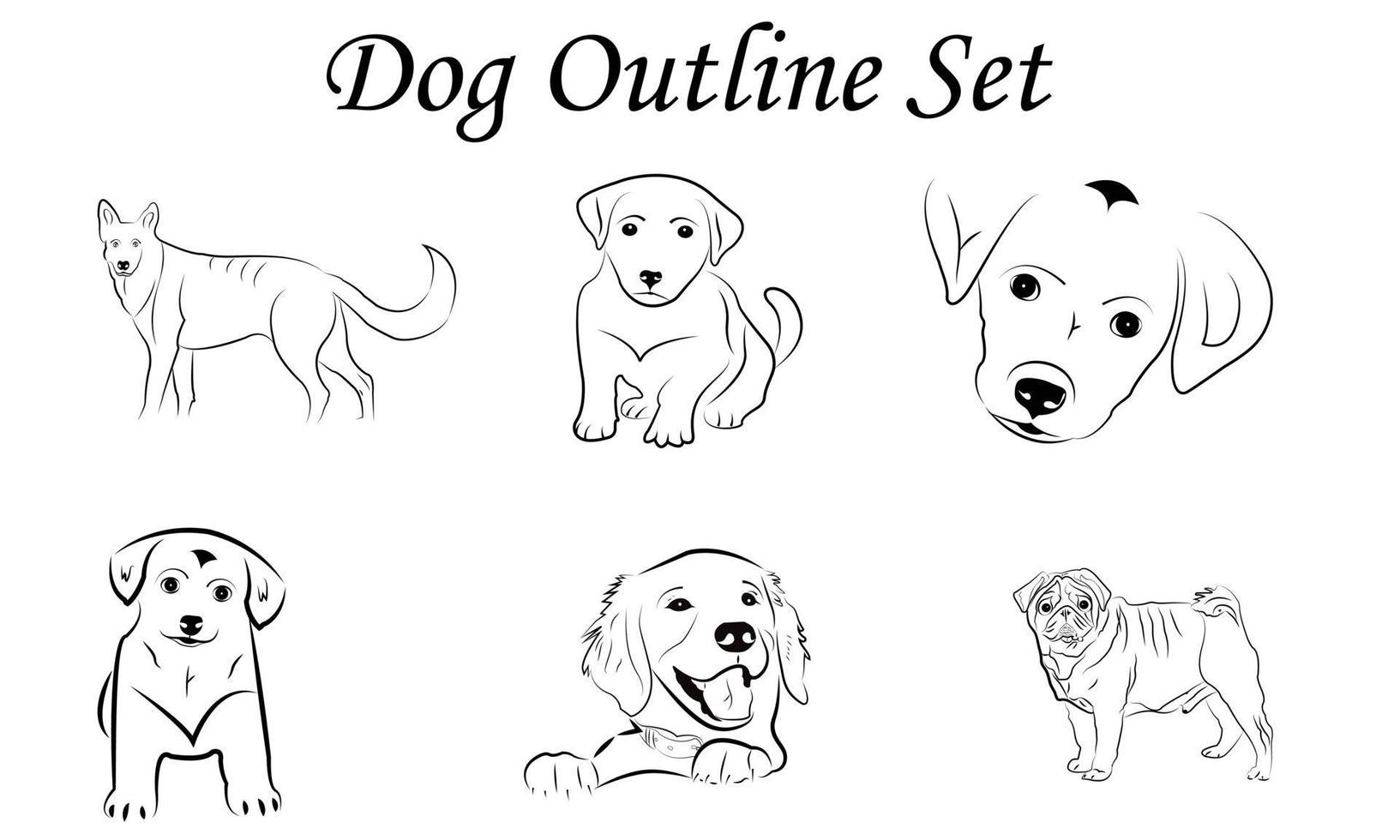 Dog outline icon. Pet vector illustration. Canine symbol isolated.