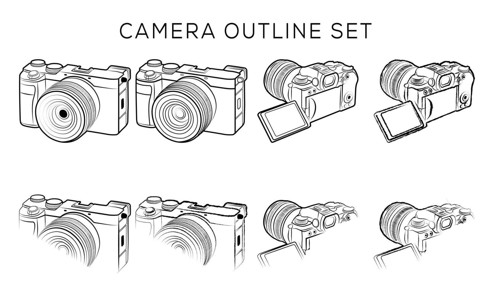 Photo camera line icon, outline vector logo illustration, linear pictogram isolated on white background