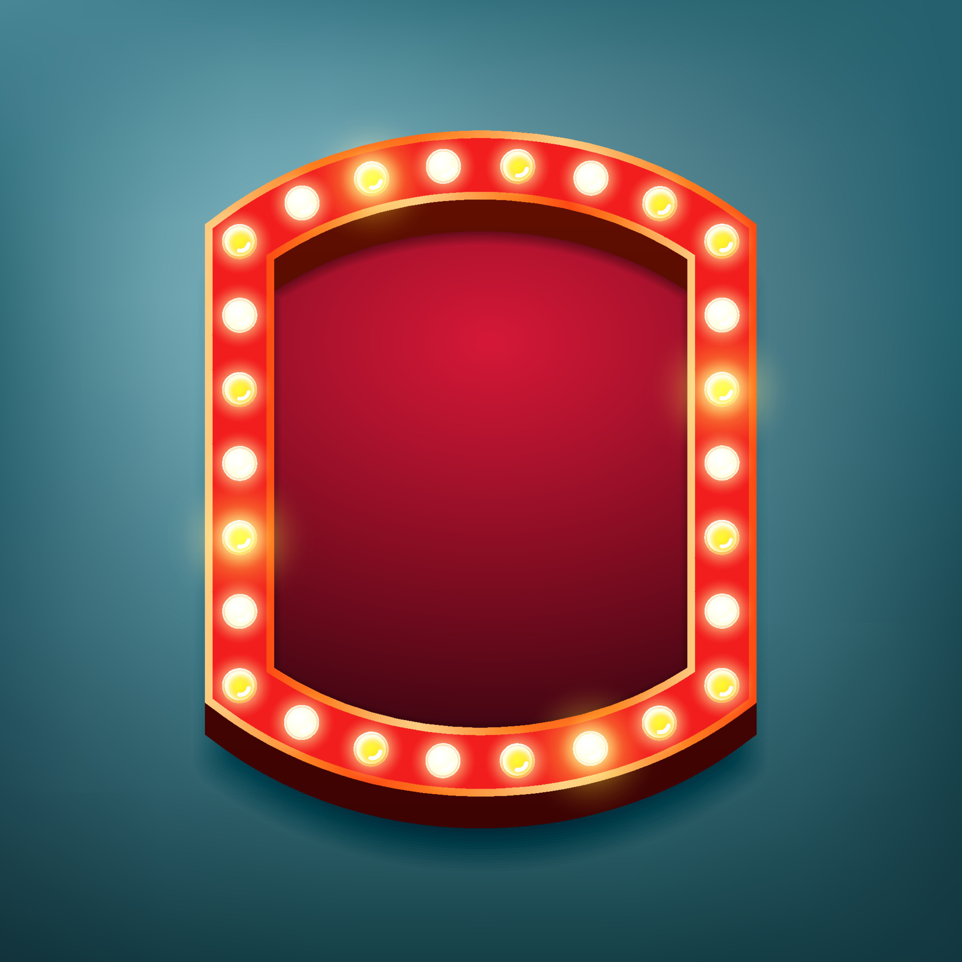 Retro vintage light bulbs frame. Vector illustration 7030861 Vector Art