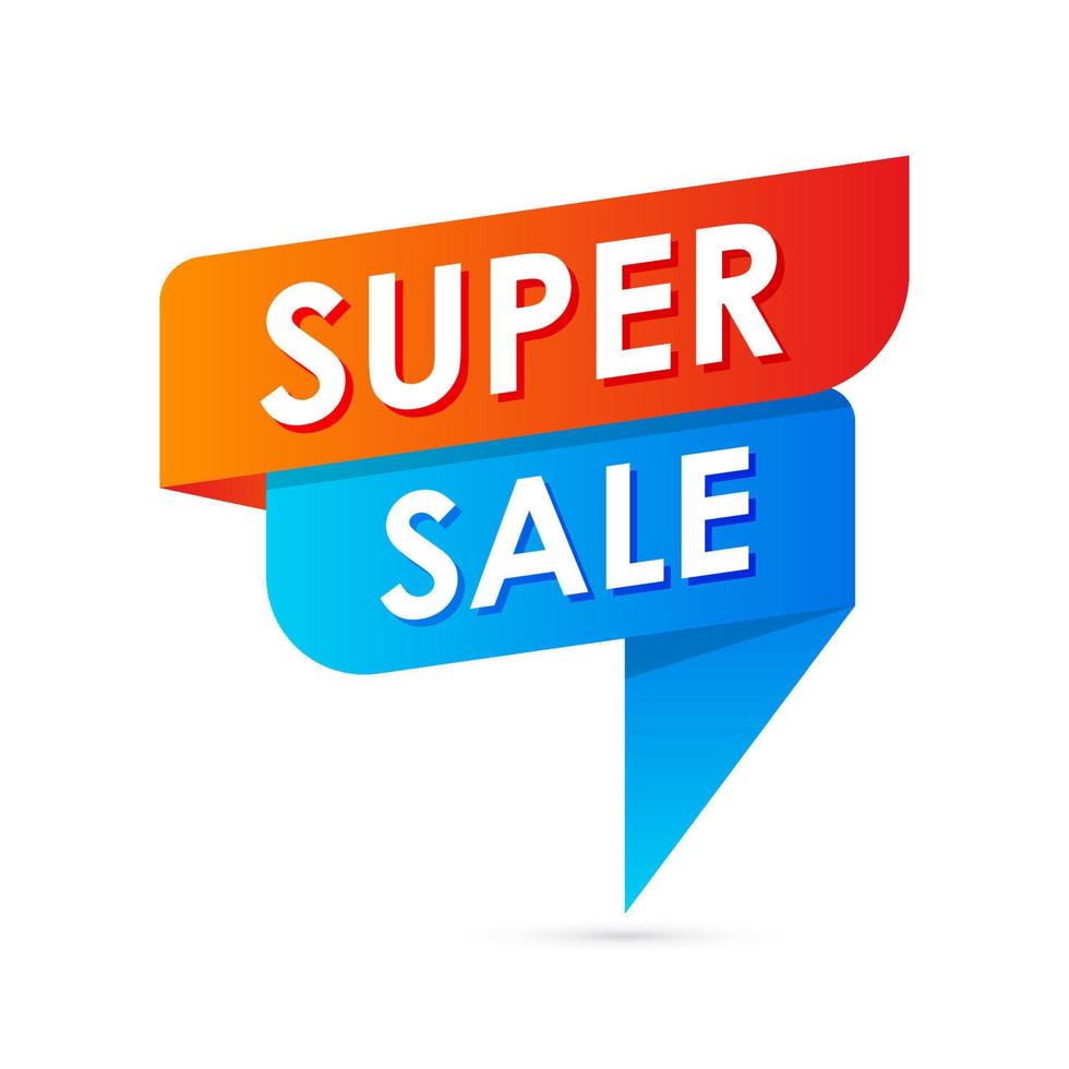 Super sale. label sign design. Vector illustration