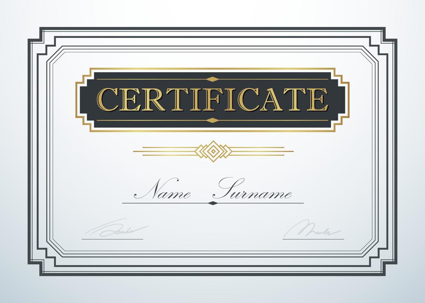 Certificate border frame template guide design. Chinese style vector
