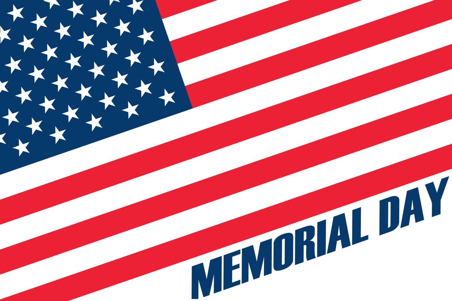 Memorial Day. Remember and honor flag background. Vector illustration