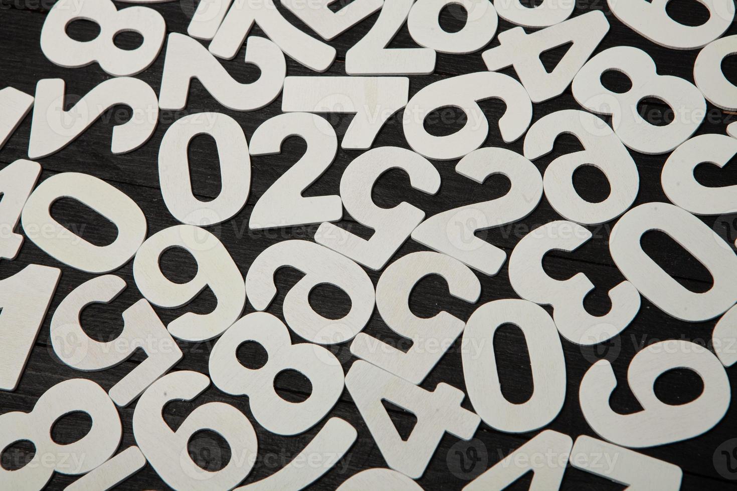 Background of numbers. from zero to nine. Numbers texture. Finance data concept. Matematic. Seamless pattern with numbers. financial crisis concept. Business success. photo