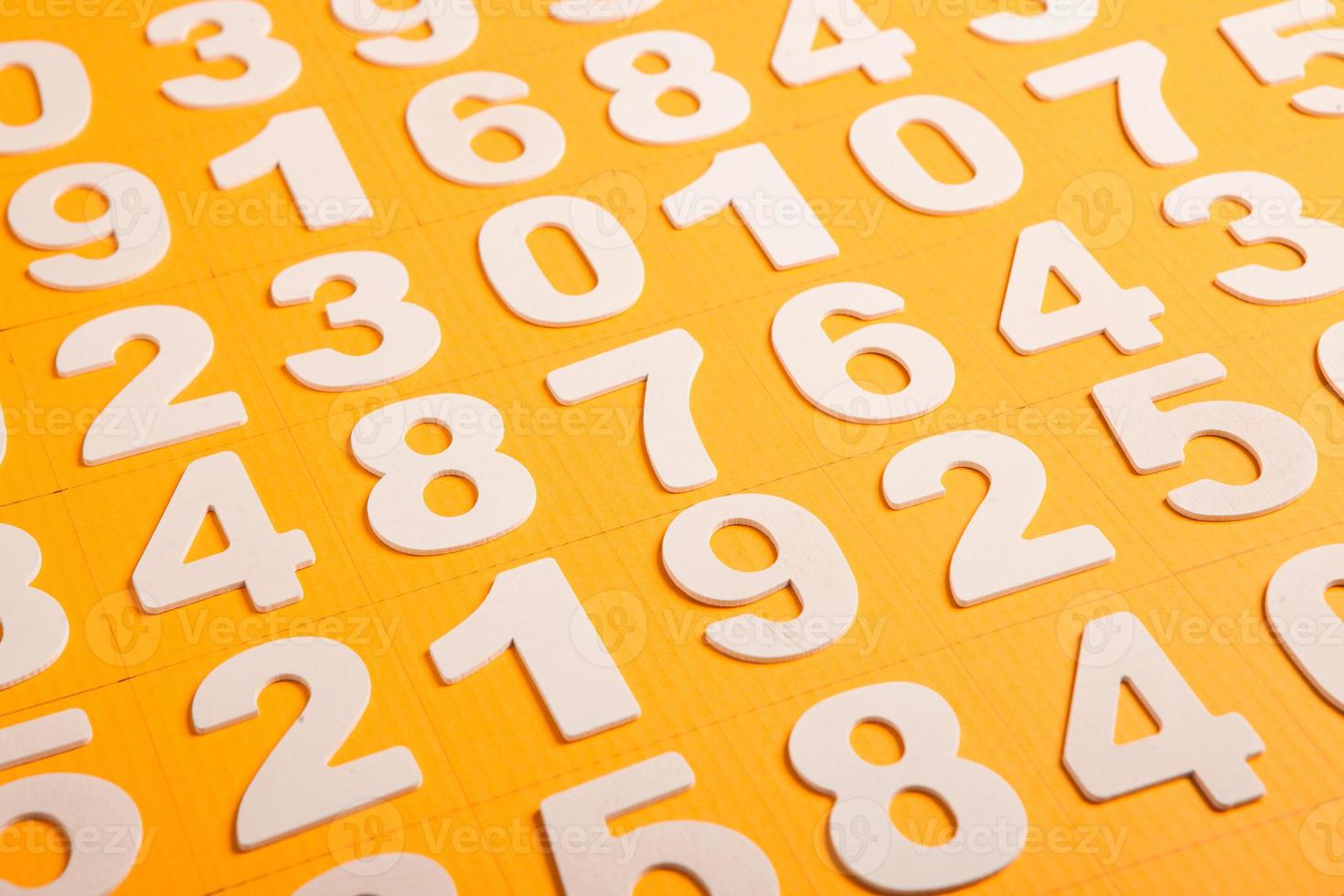 Background of numbers. from zero to nine. Numbers texture. Finance data concept. Mathematic. Seamless pattern with numbers. financial crisis concept. Business success. photo