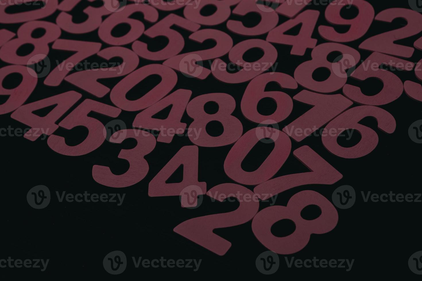Background of numbers. from zero to nine. Numbers texture. Finance data concept. Matematic. Seamless pattern with numbers. financial crisis concept. Business success. photo