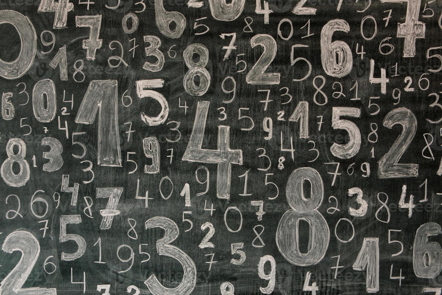 Background of numbers. from zero to nine. Numbers texture. Finance data concept. Mathematic. Seamless pattern with numbers. financial crisis concept. Business success. photo