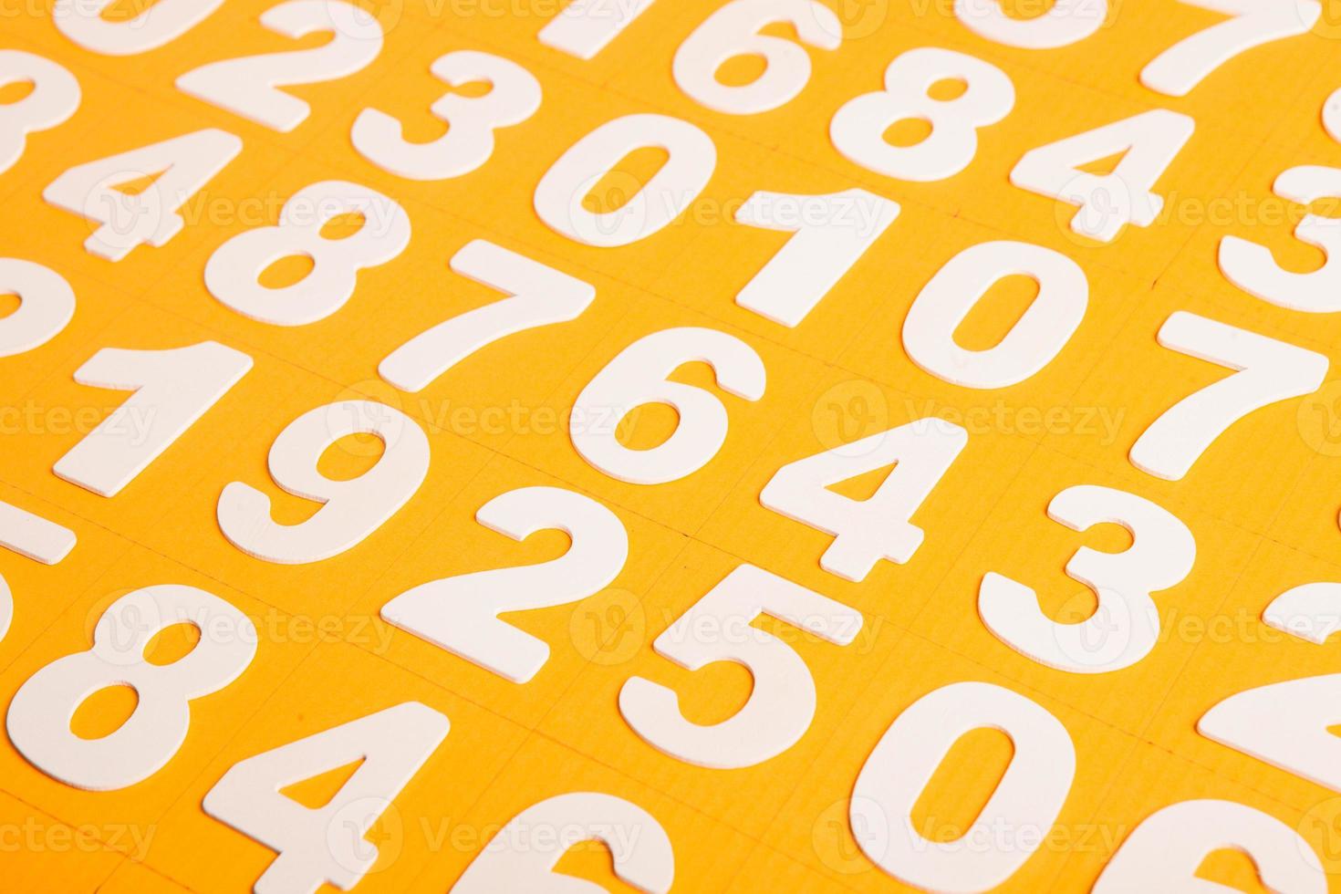 Background of numbers. from zero to nine. Numbers texture. Finance data concept. Mathematic. Seamless pattern with numbers. financial crisis concept. Business success. photo