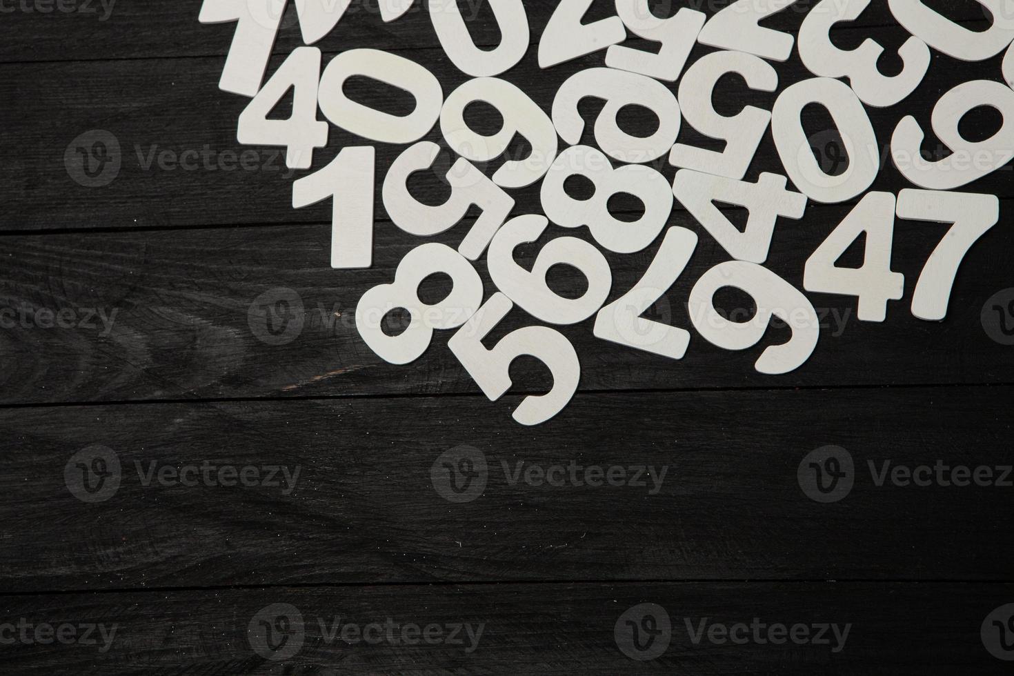 Background of numbers. from zero to nine. Numbers texture. Finance data concept. Matematic. Seamless pattern with numbers. financial crisis concept. Business success. photo