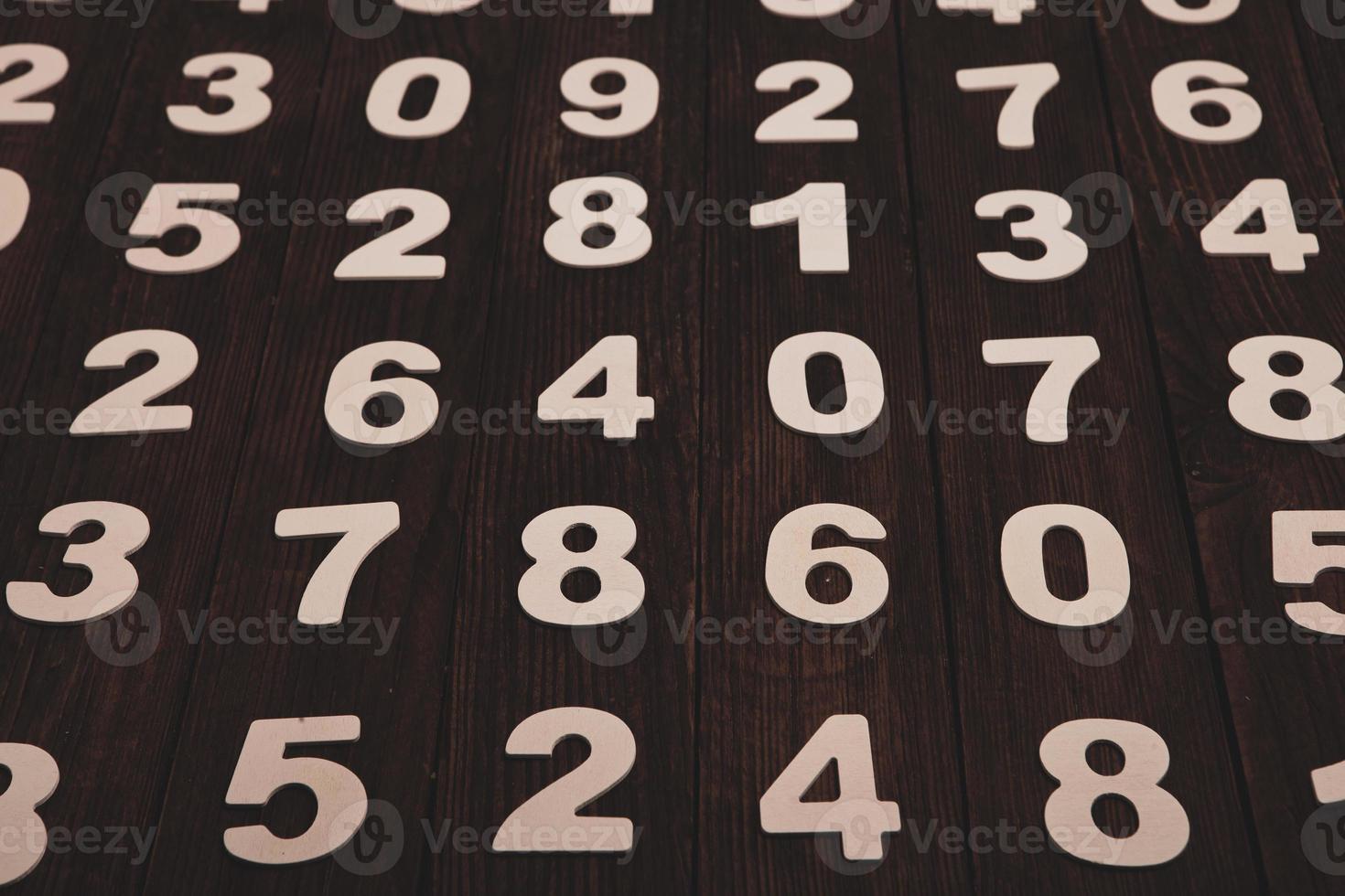 Background of numbers. from zero to nine. Numbers texture. Finance data concept. Mathematic. Seamless pattern with numbers. financial crisis concept. Business success. photo