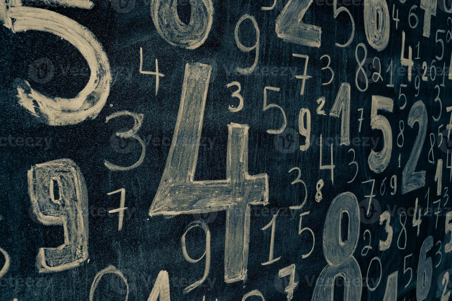 Background of numbers. from zero to nine. Numbers texture. Finance data concept. Mathematic. Seamless pattern with numbers. financial crisis concept. Business success. photo
