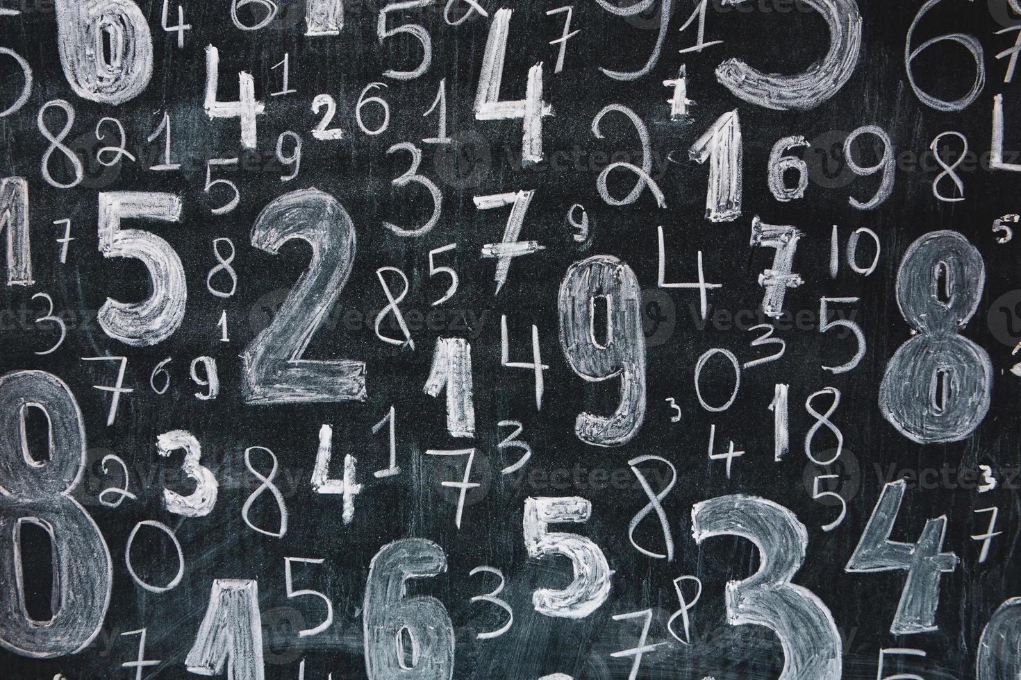 Background of numbers. from zero to nine. Numbers texture. Finance data concept. Mathematic. Seamless pattern with numbers. financial crisis concept. Business success. photo