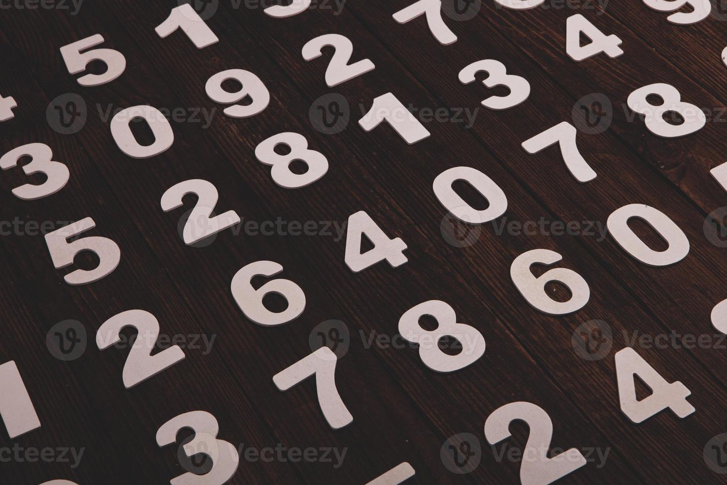 Background of numbers. from zero to nine. Numbers texture. Finance data concept. Mathematic. Seamless pattern with numbers. financial crisis concept. Business success. photo
