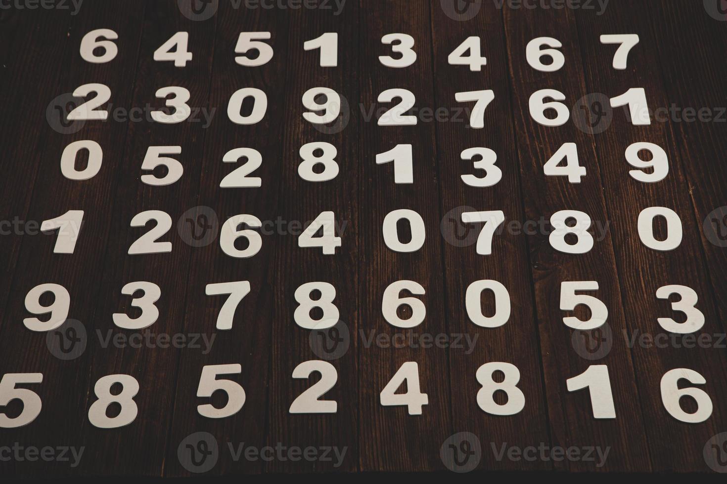 Background of numbers. from zero to nine. Numbers texture. Finance data concept. Mathematic. Seamless pattern with numbers. financial crisis concept. Business success. photo