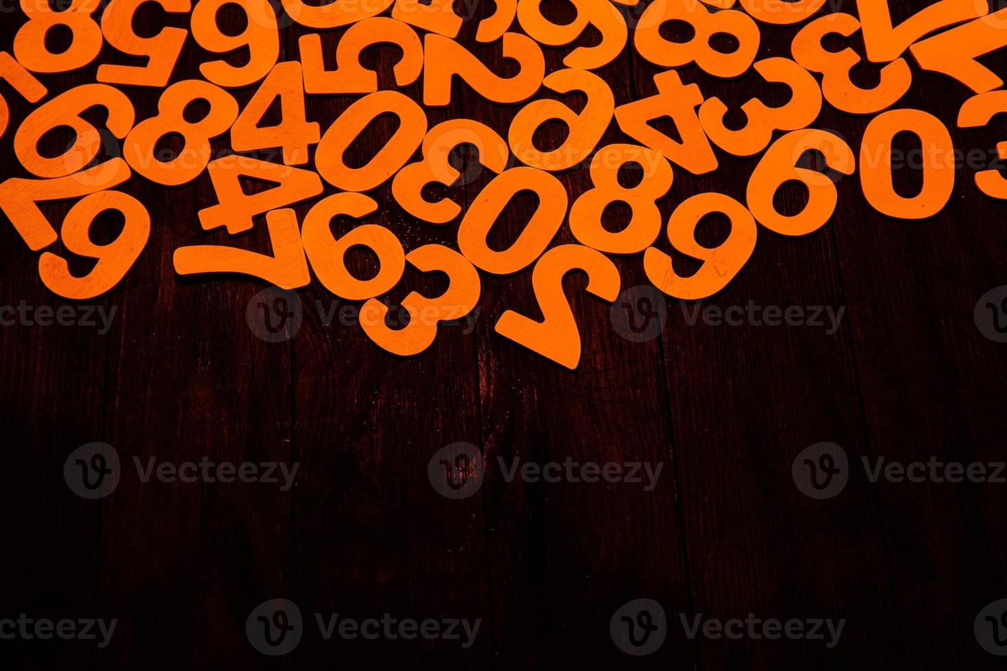 Background of numbers. from zero to nine. Numbers texture. Finance data concept. Matematic. Seamless pattern with numbers. financial crisis concept. Business success. photo