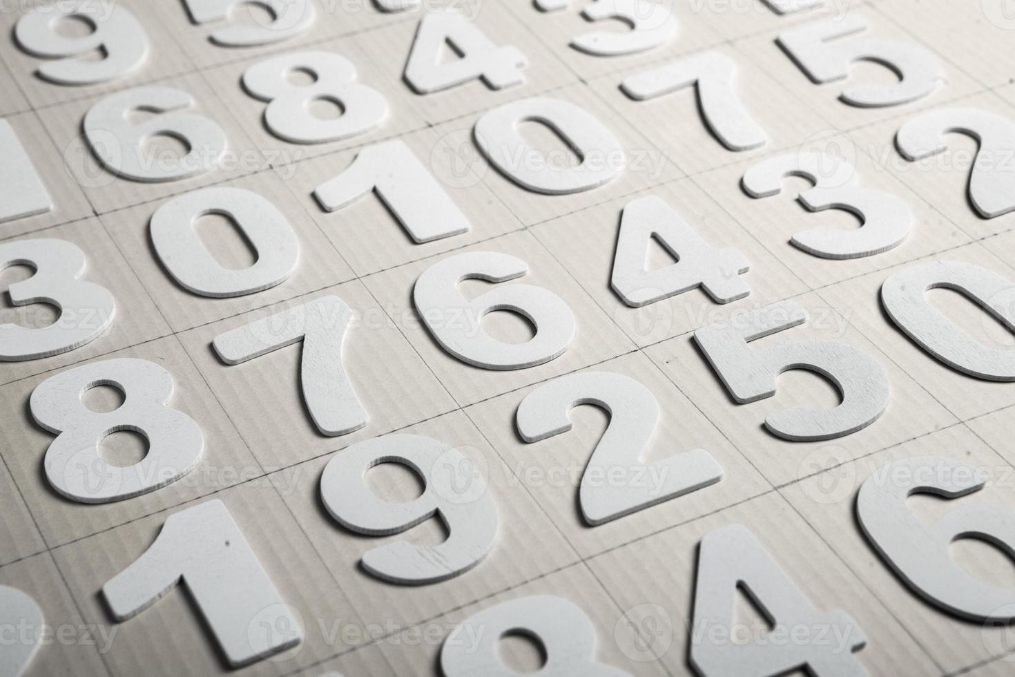 Background of numbers. from zero to nine. Numbers texture. Finance data concept. Mathematic. Seamless pattern with numbers. financial crisis concept. Business success. photo