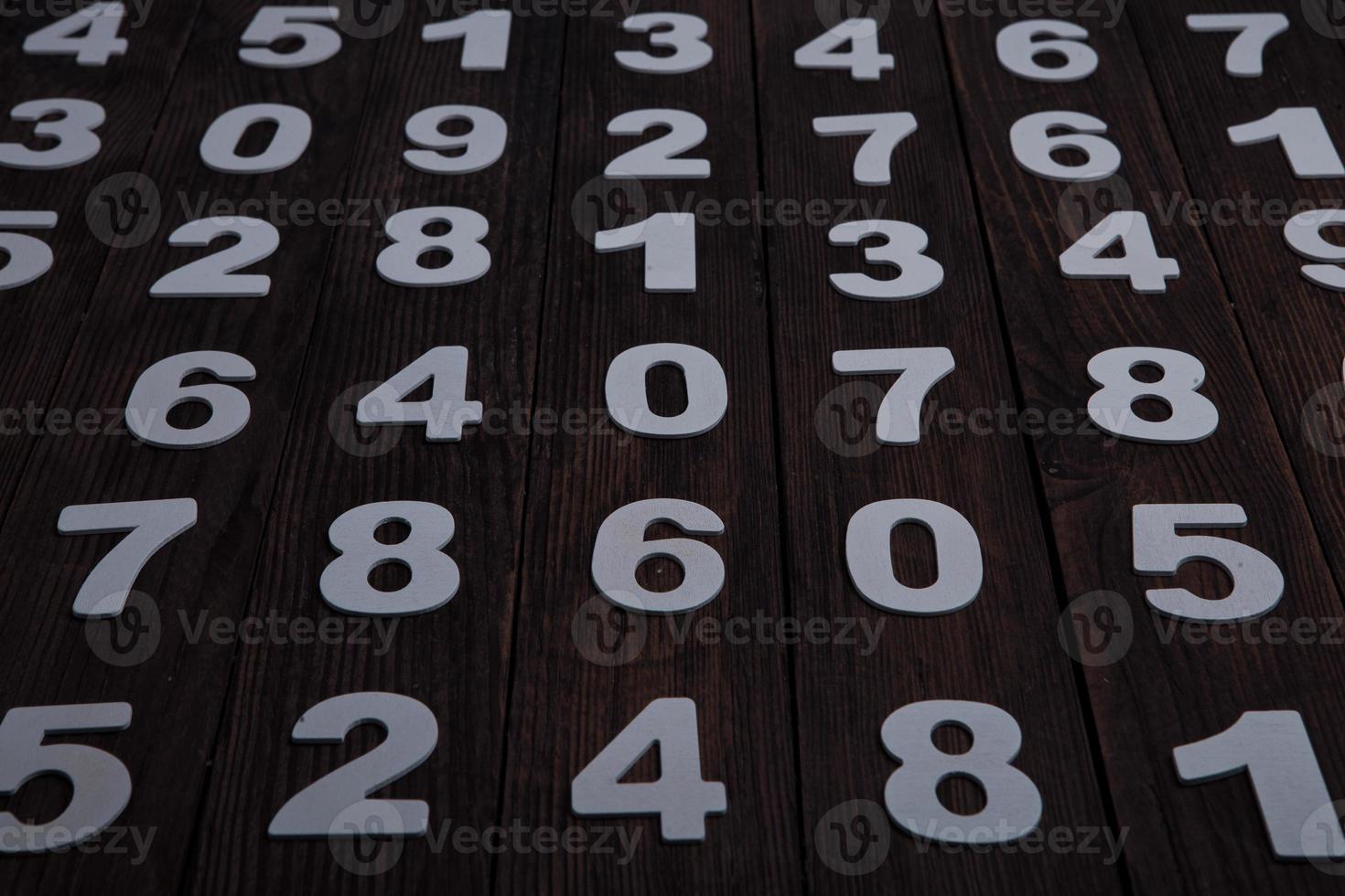 Background of numbers. from zero to nine. Numbers texture. Finance data concept. Mathematic. Seamless pattern with numbers. financial crisis concept. Business success. photo