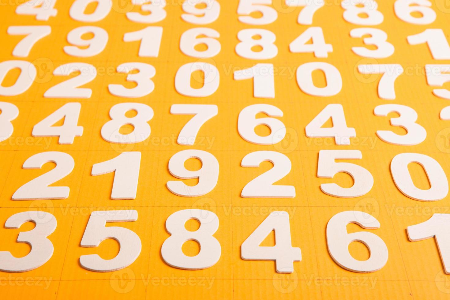 Background of numbers. from zero to nine. Numbers texture. Finance data concept. Mathematic. Seamless pattern with numbers. financial crisis concept. Business success. photo
