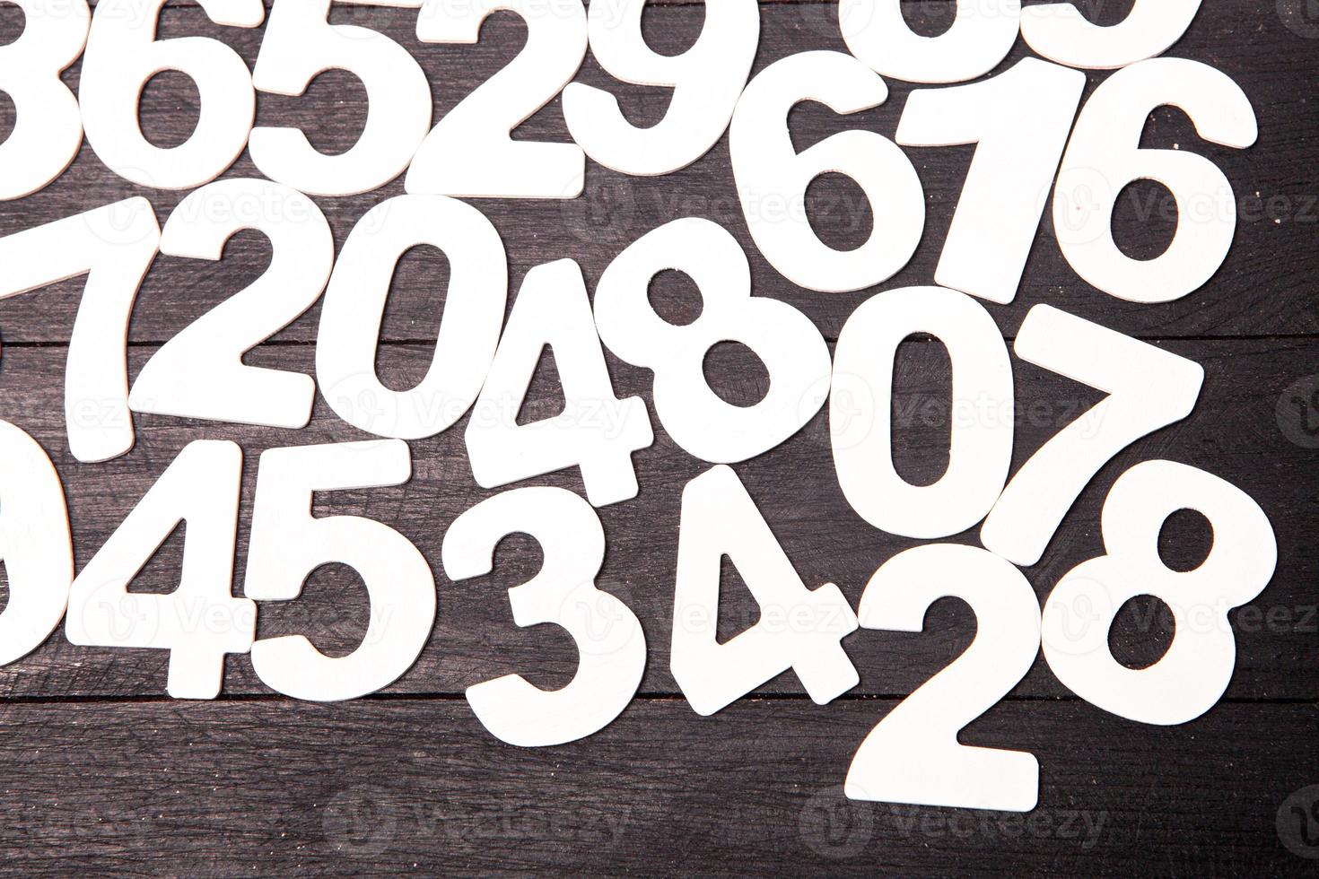 Background of numbers. from zero to nine. Numbers texture. Finance data concept. Matematic. Seamless pattern with numbers. financial crisis concept. Business success. photo