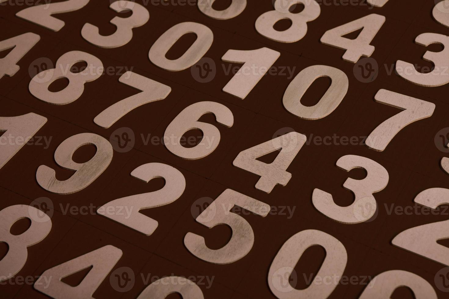 Background of numbers. from zero to nine. Numbers texture. Finance data concept. Mathematic. Seamless pattern with numbers. financial crisis concept. Business success. photo