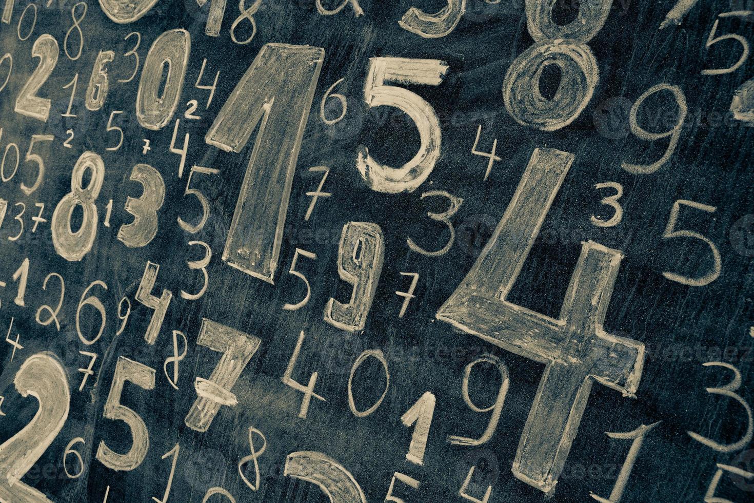 Background of numbers. from zero to nine. Numbers texture. Finance data concept. Mathematic. Seamless pattern with numbers. financial crisis concept. Business success. photo