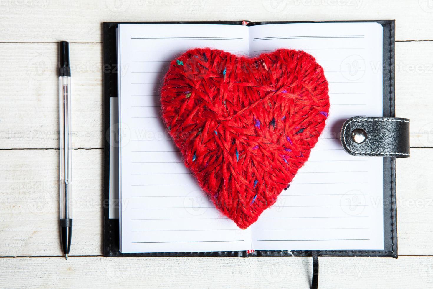 Love hearts on wooden texture background. Valentines day card concept. Heart for Valentines Day Background. photo