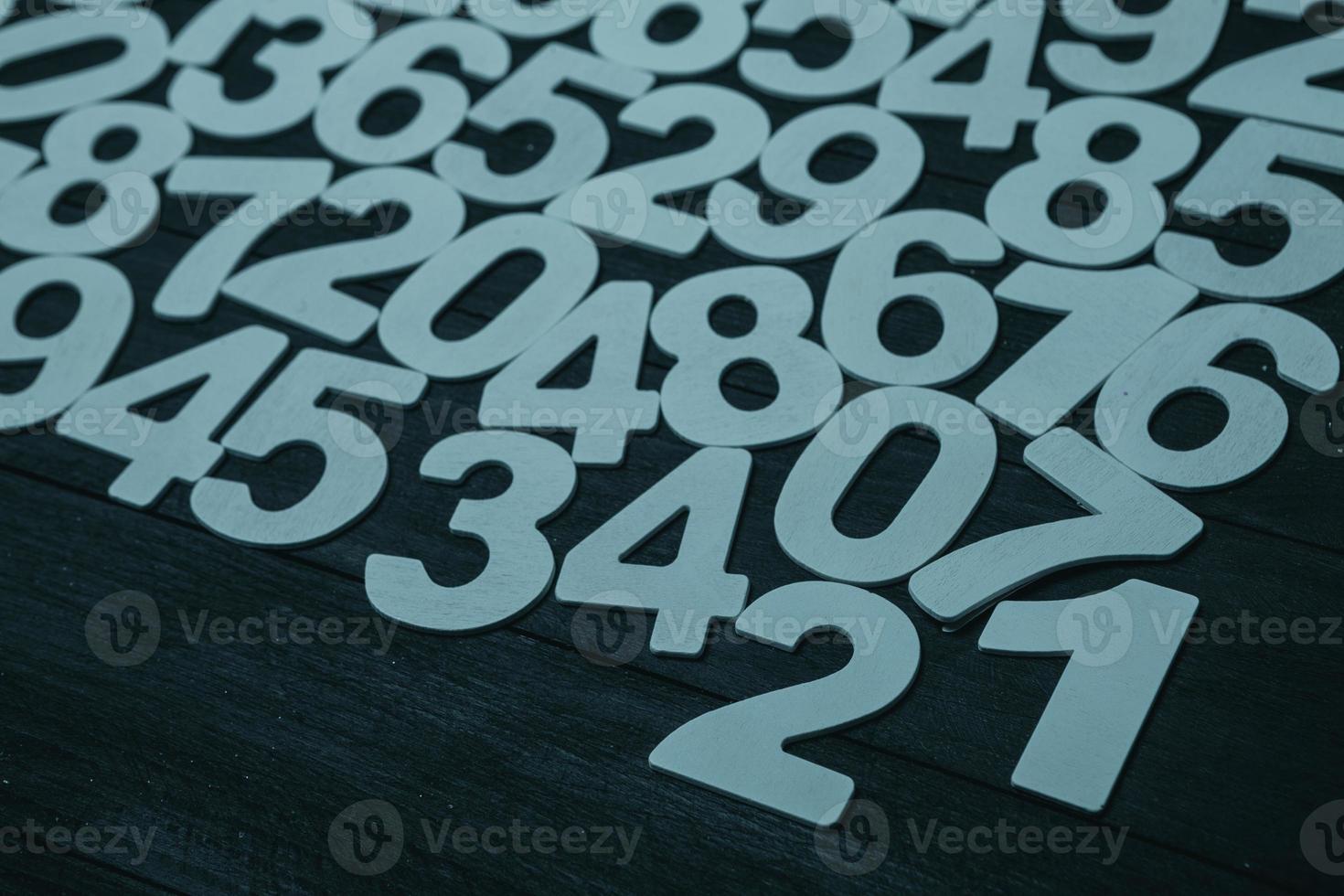 Background of numbers. from zero to nine. Numbers texture. Finance data concept. Matematic. Seamless pattern with numbers. financial crisis concept. Business success. photo