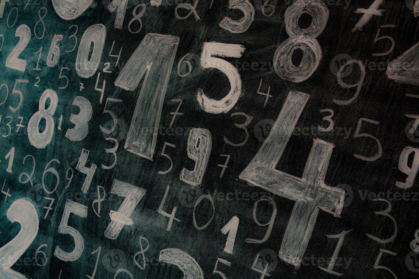 Background of numbers. from zero to nine. Numbers texture. Finance data concept. Mathematic. Seamless pattern with numbers. financial crisis concept. Business success. photo