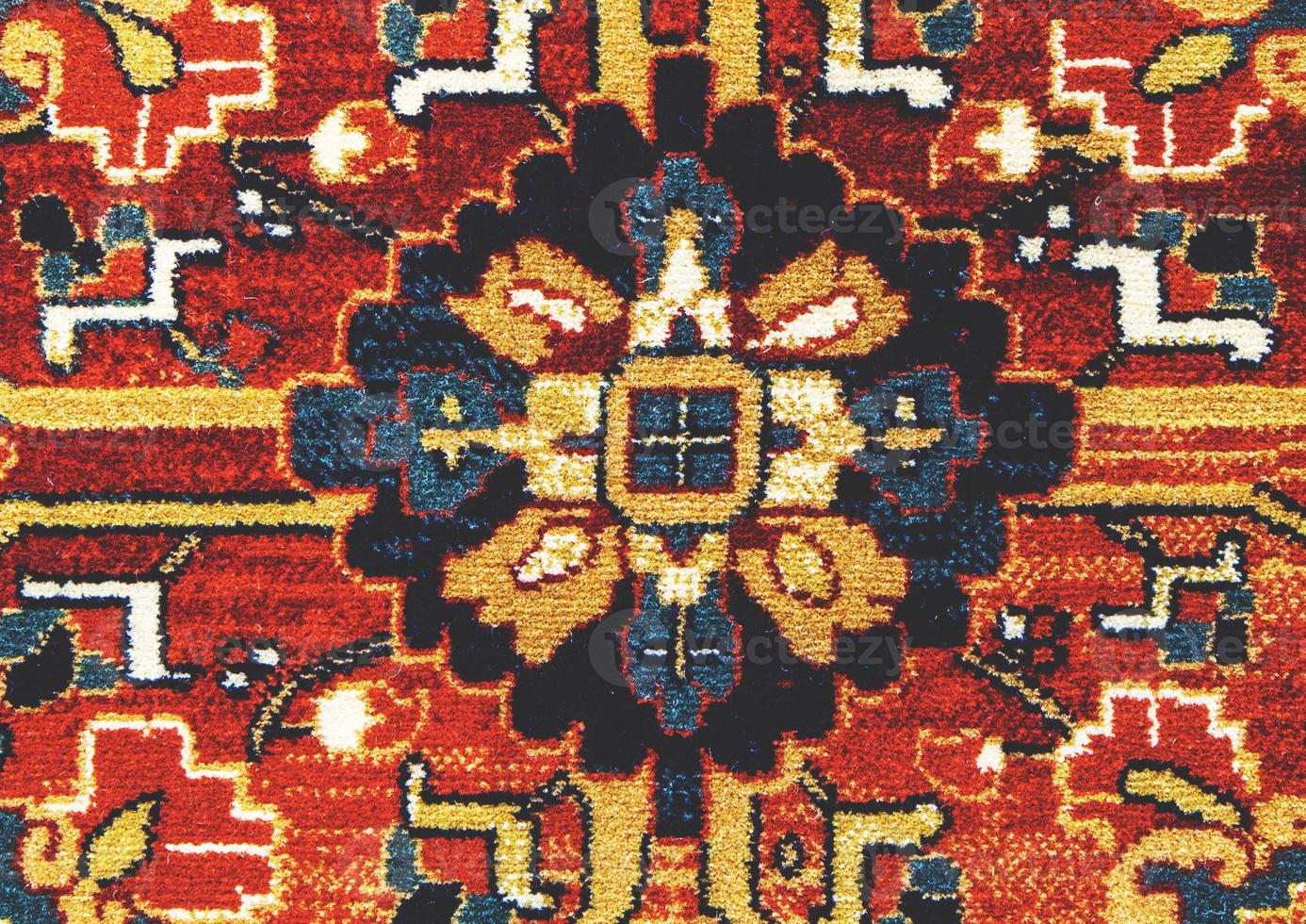 Romanian folk seamless pattern ornaments. Romanian traditional embroidery. Ethnic texture design. Traditional carpet design. Carpet ornaments. Rustic carpet design. photo